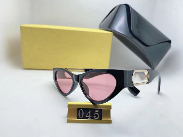 Nouveau 2022 lunettes de soleil pour femmes pour les femmes été oeil de chat style populaire anti-ultraviolet rétro plaque yeux de chat femmes cadre invisible lunettes Whit Box