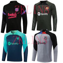 NIEUW 2023 2024 Barcelona trainingsvoetbaltop ANSU FATI Camisetas de voetbaltops21/22 Half pull LEWANDOWSKI Betis heren TRACKPAK SET PEDRI GAVI trainingspakken