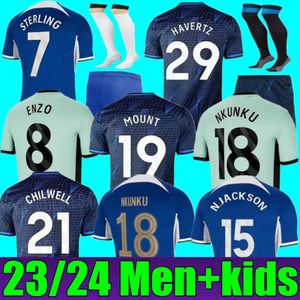 NIEUW 2023 2024 Nkunku Jackson CFC voetbalshirts Disasi 23 24 Enzo Fernandez Mudryk JAMES STERLING Cucurella Chukwuemeka voetbalshirt heren kinderkit Ugochukwu