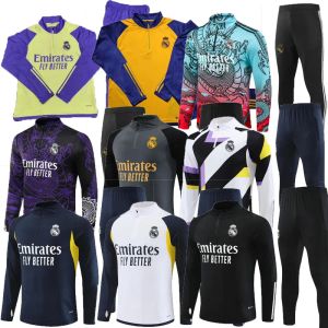 Nouveau 2023 2024 Kit d'entraînement du Real Madrid Football Men + Kids Vini Jr Gavi Pantalons à manches longues Football Jogging Jogging Tracksuis