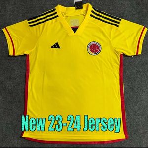 Nieuw Valderrama Colombia voetbalshirt 2023-2024 23/24 Klassiek voetbalshirt T Escobar Guerrero FALCAO JAMES CUADRADOZ South American Cup Home Jersey Fan Edition