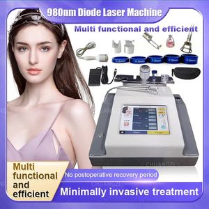 Nouveau 2023 30W 4-en-1 980nm Fraxel Laser Spider Vein Removal Tool Machine Enlèvement des vaisseaux sanguins Gris Enlèvement des ongles Enlèvement des champignons de la peau 980nm Soins du visage