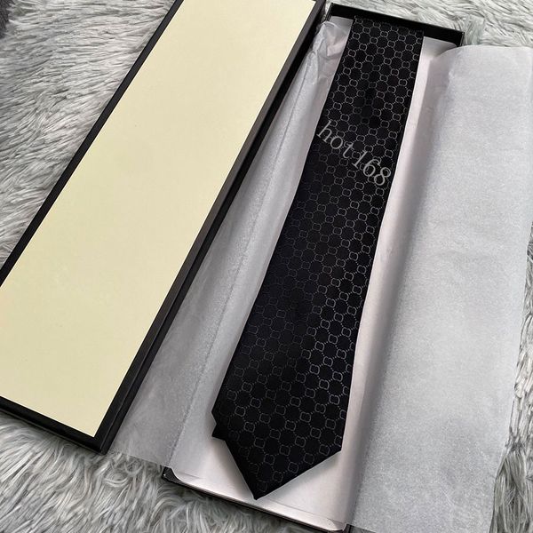 NOUVEAU 2023 Designer Mens Silk Neck Ties kinny Slim Narrow Polka Dotted letter Jacquard Woven Neckties Hand Made In Many Styles avec boîte