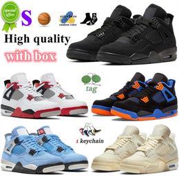 NIEUW 2023 J4S OG 2022 MEN MEN Dames Basketbalschoenen 4 4S Red Thunder Sail Black Cat White Oreo Pure Money Infrared Zen Master Metallic Purple Cool Gray