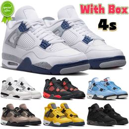 NIEUW 2023 J4S OG With Box Jumpman 4 4S Retro basketbalschoenen MILITAAL BLACK Game Royal Cat Red Thunder University Blue Midnight Navy White Oreo Taupe