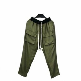 Nouveau 2023 Kapital Luxe Hommes Classique Arnodefrance Armée Vert Confortable Cott Parkour Sweat Pantalons Décontractés Pantalons de Survêtement # A04 G7qA #