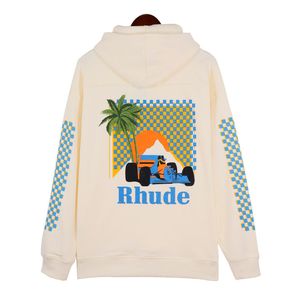 Nieuwe 2023 Heren Hoodies RHUDE Heren Dames designer Hoodies Mode Letters Afdrukken Trui Winter Sweatshirts