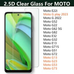 Nieuwe 2023 Premium 2.5D Helder Gehard Glas Telefoon Screen Protector voor MOTO Motorola G73 G53 G23 G13 G51 G71S E13 G32 E32 G82 G22 G52 G Play 2023 E22i