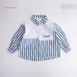 NIEUW 2023 Spring katoen Kinderkleding Fashion Casual knap shirt voor kinderen Blouses jongens plaid lange mouw jurken shirts 1-7 jaar