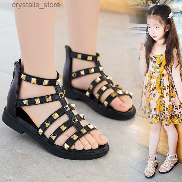 Nouveau 2023 été enfants filles sandales cristal princesse Solf chaussures antidérapant respirant mode enfants sandales L230518
