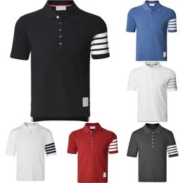 5A 2023ss Designer Polo Shirts Men Luxury Polos Casual Mens T Shirt Snake Bee Letter Print Embroidery Fashion High Street Man Tee thom broene polos