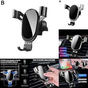 Nieuwe 2023 Verbeterde Gravity Mount Houder Auto Air Vent Clip Telefoon Stand Handsfree Voor Iphone Samsung Meer