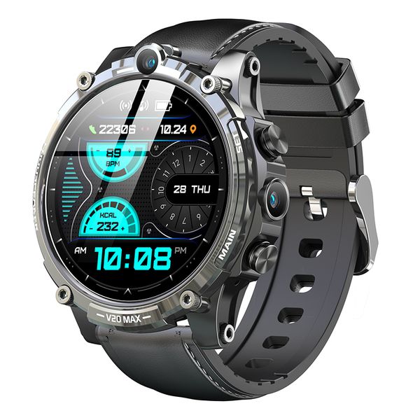 Nouveau 2023 V20 Dual Camera Smart Watch 4G PLABLE SIM CARD POSIROPER POSITION Android Système tactile Écran HD