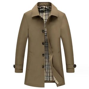 Nouveau 2023 Hiver Marque De Luxe Style Hotsales Trenchs Pour Hommes Créateur De Mode De Haute Qualité Classique Hommes Long Trench-Coat Veste Lâche Et Pardessus Taille Asiatique M-4XL