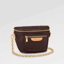 NOUVEAU 2023 Femmes Mini Bumbag Designer Sacs de taille Fanny Pack Luxe Brown Flower Sac en cuir Cross Body Sacs à main pour hommes Mode Messenger Cuir Sac à main Portefeuille M82335