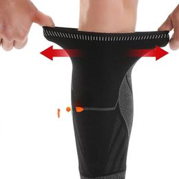 Nieuwe 2024 1 Pack Compressiekalf Mouwen Basketbal Volleybal Herensteun kalf Elastische fiets -leggings Running Football Sports Guard voor