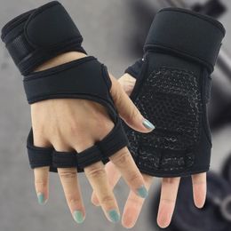 new 2024 1 Pairs Weightlifting Training Gloves for Men Women Fitness Sports Body Building Gymnastics Gym Hand Wrist Palm Protector Glovesgym