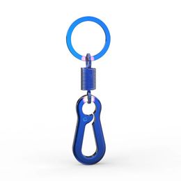 new 2024 1 PC Outdoor Stainless Steel Spring Buckle Carabiner Keychain Waist Belt Clip Anti-lost Buckle Hanging Retractable Keyring 1. for