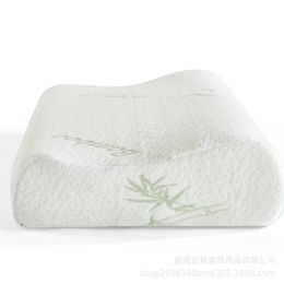 NIEUW 2024 1 PC Slapen Bamboo Rebound Memory Orthopedic Pillows Cervical Pillow Cervical Health katoen kussens geheugenschuim kussen voor voor voor