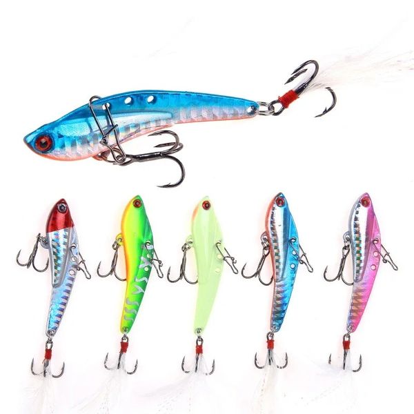 Nuevo 2024 1 PCS LURA METAL VIBRACIÓN VIB VIB Dragón Dentana Bloque Angulador Vib Tackle de pesca Tackle Crankbait Vibraciones de hundimiento Cebo duro - For