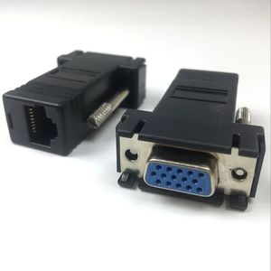 Nouveau 2024 1 PCS VGA Extender mâle femelle à LAN RJ45 Cat5 Cat6 20m Adaptateur de câble de réseau 20m Mâle à femelle / femelle à femelle / mâle à mâle 012. 1.