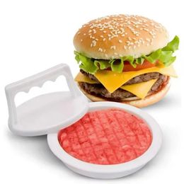 NOUVEAU 2024 1 Set Round Shape Hamburger Press Plastic Food Food Plastic Hamburger Meat Beef Grill Burger Press Maker Maker Moule Moule de moule