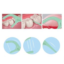 Nouveau 2024 100pcs Blue Dental Floss Pick Cleaner dents Sticks Oral Hygiène Care dents Interdent Nettoyage Table