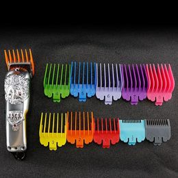 Nuevo 2024 10pcs Cabello Límite Límite Guía de peine Límite de peine Guardias Adjuntos 3-25 mm Caminos de cabello profesional universal Cabello colorido