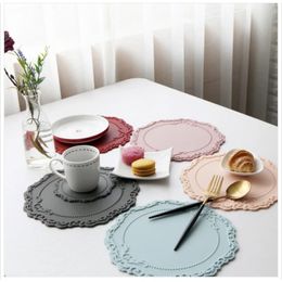 Nuevo 2024 12/23/35 cm Silicona Flor Pajita Vedina Agradable Aislamiento Resistente a aislamiento Tablemat Tablemat Padena de taza lavable para la cocina para la cocina