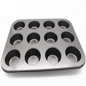 Nouveau 2024 12 tasses DIY Cupcake Baking Tray Outils en acier non cadré et œuf d'oeuf à pâtisse