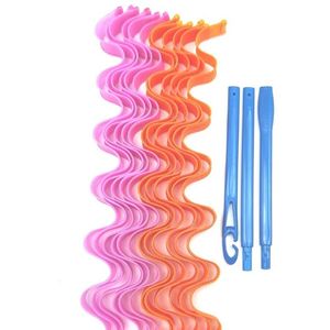 Nouveau 2024 12pcs DIY Magic Hair Curler 30cm Rouleaux de cheveux sans chaleur curlers coiffures Sticks Wave Formers Curling Hair Styling Tools - -