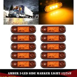 NIEUW 2024 12V / 24V LED-zijmarkeringslichten voor trailer vrachtwagens Caravan Side Clearance Marker Lichtlamp LED LED LORRY Amber Rood Wit 9-30V voor