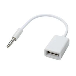 NIEUW 2024 15 cm 3,5 mm 2.0 koordleiding audio auxaanjack mannelijk naar usb auto auto accessoires type een vrouwelijke otg converter adapter kabel draad