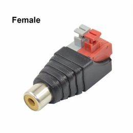 Nuevo 2024 1Pair RCA Audio Audio Socket Presionado Macho DC enchufes de alimentación de CC Conector Jack Connector Adaptador para la conversión de señal Coaxial Línea de línea de alimentación DC