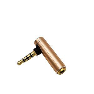 Nouveau connecteur audio audio 2024 1PC 3,5 mm 3.5 Jack Femelle à l'angle droit à 4pôles Male Stéréo Plug L Forme à 90 degrés Convertisseur de casque 1. Pour