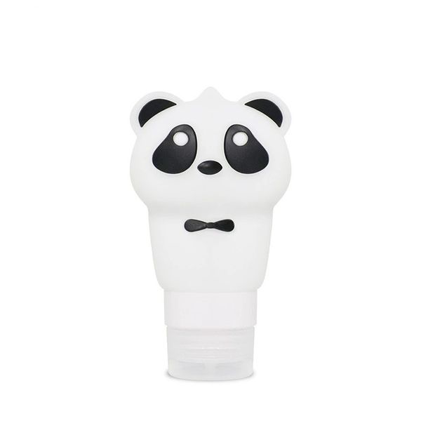 Nouveau 2024 1pcs 60 / 90ml Mignon forme mignon Bamboo Panda Travel Shampoo Gel Lotion Rangement Bouteille de rangement Dévale