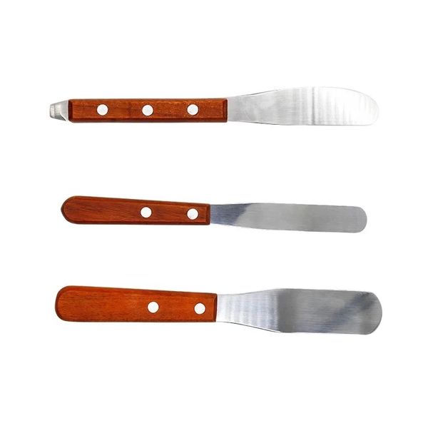 Nouveau 2024 1PCS Plâtre dentaire spatule alginate mélange couteau en acier inoxydable laboratoire d'empreinte