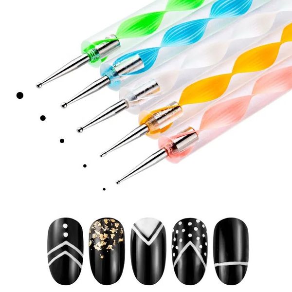 Nouveau 2024 1set UV Gel Nail Art Brush Art Art Dotting Pen Drawing Painting Set DIY Design Art Art Tools Dotting Tools Manucure Accessoires Conseils