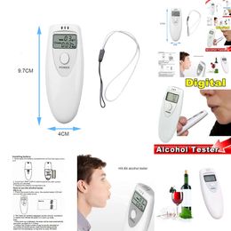 Nuevo 2024 2024 Prueba de alcoholismo Probador de alcohol digital por alcohol Pantalla LCD LCD Inhalador Medidores de alcohol Hommes Hommiding Detector Test Test Test