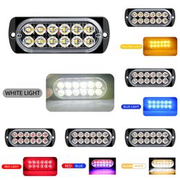 Nouveau 2024 2024 LUMIÈRES DÉCORATIVES 12LED STROBE STROBE AVERTISSEMENT GRILL BRANGE DE CLASSION LETURE 36W 6500K TRAVAGE DE TRACH TRAVAGE LAMPE LED LED LEDE