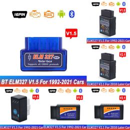 Nuevo 2024 2024 Herramientas de diagnóstico ELM327 Bluetooth OBD2 V1.5 ELM 327 V 1.5 OBD 2 CAR DIAGNÓSTICO DE DIAGNÓSTICA TOOL ESCANTOR MINI ELM-327 OBDII SEAPTER AUTO DIAGNÓSTICO HERRAMIENTO