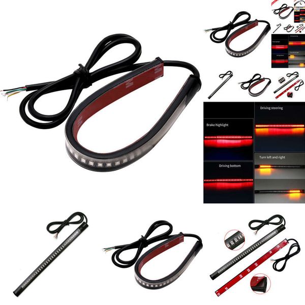 Nouveau 2024 2024 Éclairage de moto 48 Motorcycle Lumière Barre de barre de queue Signal de virage DRL DRL AMBRE BLANC MOTO FLASHER RING FRIGH LAMPLE FLASHIN