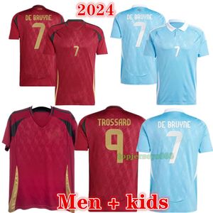 Nouveau 2024 2025 Maillot Belgique Maillot de football Hommes Enfants 24 25 maillot equipe de BelgiumS DE BRUYNE LUKAKU Maillot foot jersey