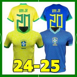 Nieuwe 2024 2025 BRAZILIË voetbalshirts 24/25 CASEMIRO L. PAQUETA RICHARLISON NEYMAR shirt RAPHINHA G. JESUS VINI JR RODRYGO Kids Kit Voetbal Uniform