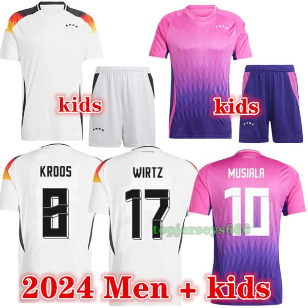 Nuevo 2024 2025 Germanys Havertz Soccer Jerseys Kits Kids Kits 24 25 Mens Germanys Hummels Kimmich Gnabry Muller Fútbol camiseta