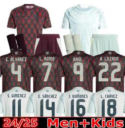 Nouveau 2024 2025 MEXICO Jersey Home Away Soccer Jerseys Mens Kids Kit 24 25 Mexico H. Losano Chicharito C. Vela Football Jersey Shirt