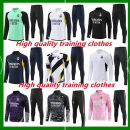 Nouveau 2024 2025 Real Madrid Kids Men Kit Tracksuis Suit Training Suit Dragon Madrid Vini Jr Bellingham Madrid Football Camavinga Sportswear Chandal Futbol survivant