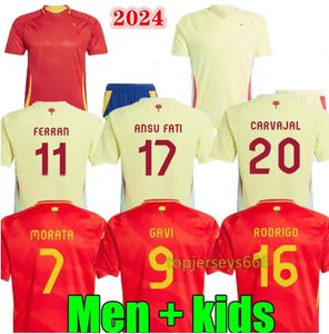 Nuevo 2024 2025 spain camisetas de fútbol kit de fútbol para niños españa MORATA GAVI soccer jersey hombre camisas 24 25 camiseta futbol