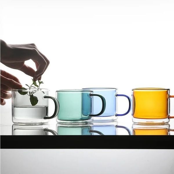 Nouveau 2024 250 ml verres à vin boire du gobelet vodka tasse de tasse de café à eau tasse de thé créatives à double fond pour la maison -