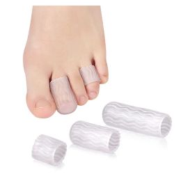 Nuevo 2024 2 piezas de silicona gel pequeño dedo del pie misters Corrector Pinkie Protector Gel Bun Toe Protección con el dedo Manga de gel -